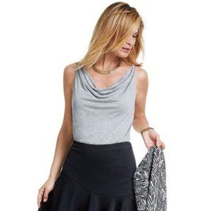 cabi heather grey drape tank top 💫 m